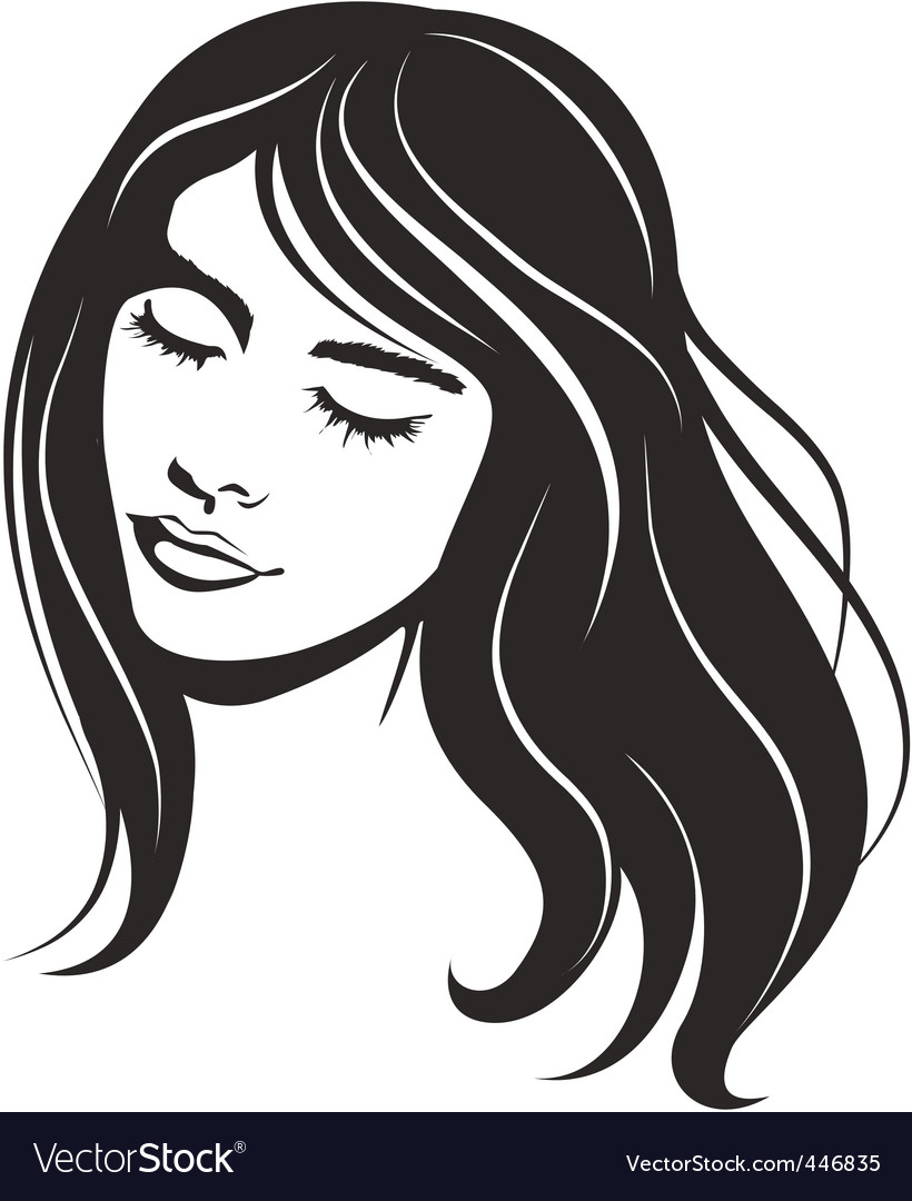 Download Beauty vector face girl portrait Royalty Free Vector Image