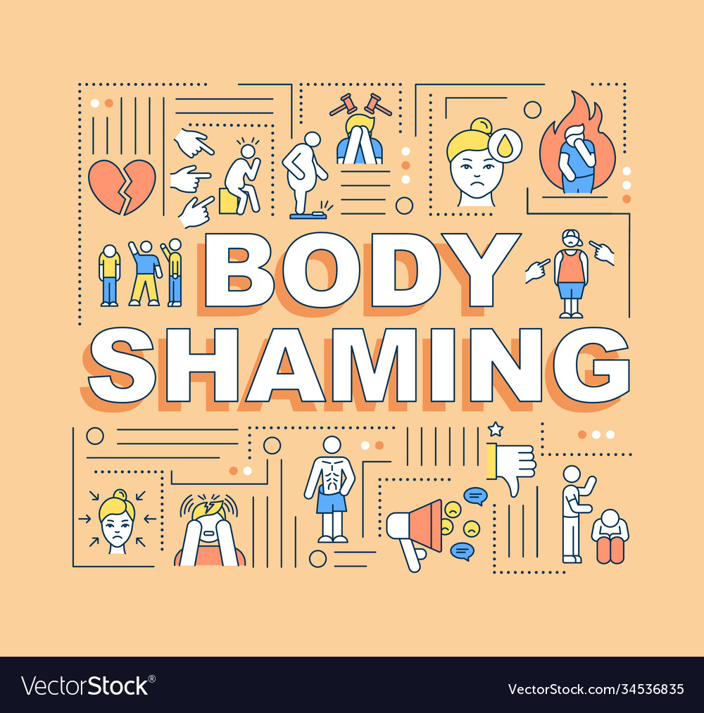 Body shaming word concepts banner