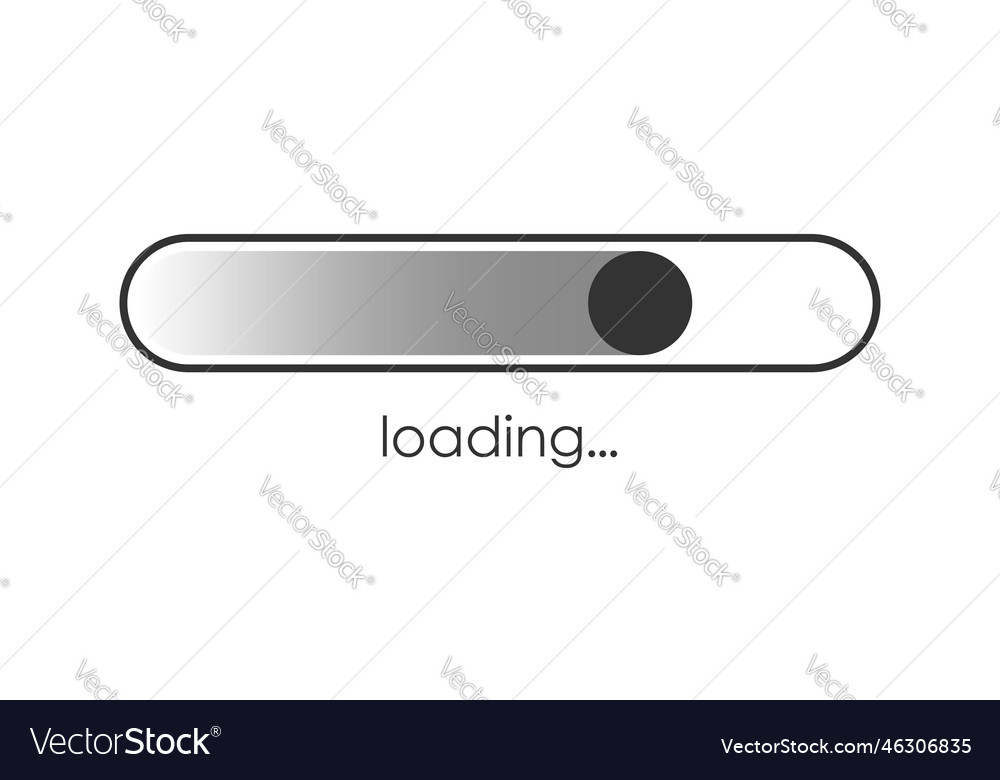 Loading bar icon in flat style progress indicator vector image Loading bar icon in flat style progress indicator