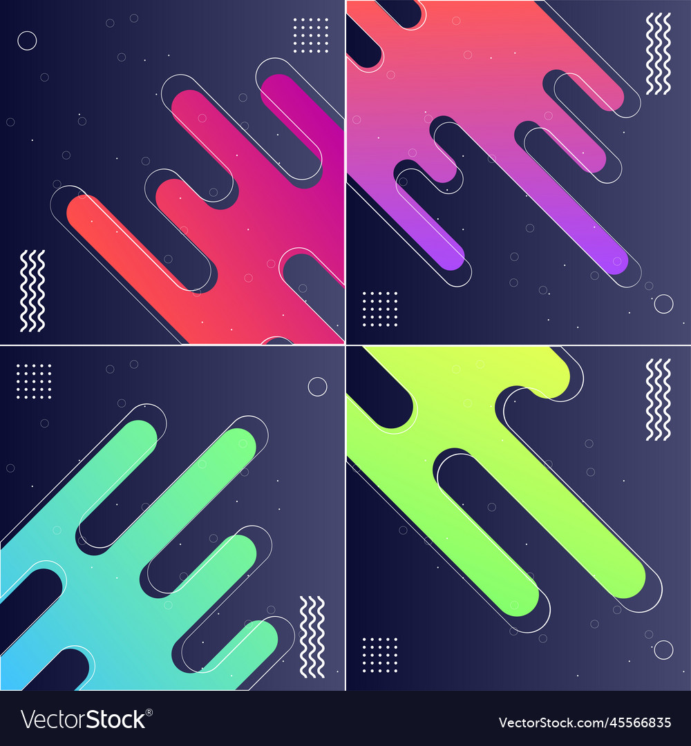 Modish styles with designed shapes Vector Image Modish styles with designed shapes