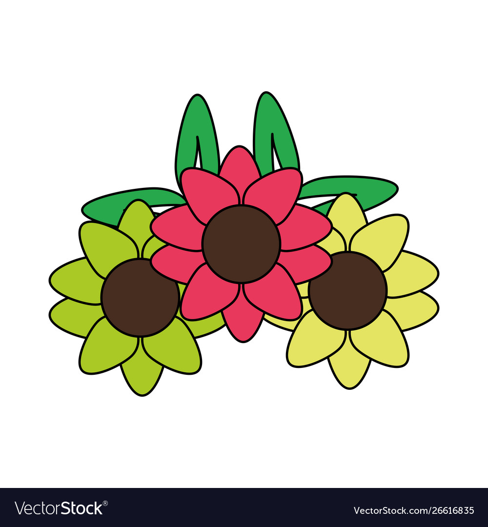 Nature ornament flowers decoration cartoon