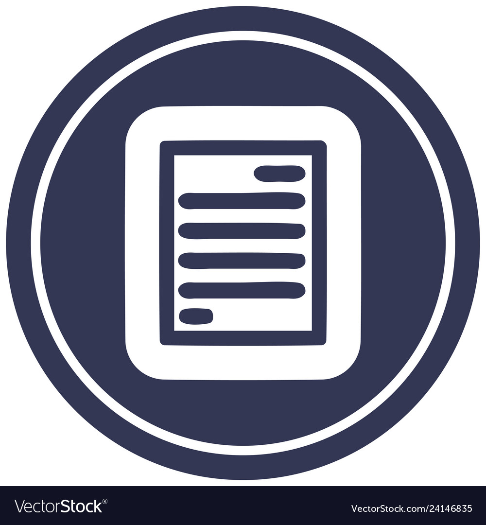 Official document circular icon