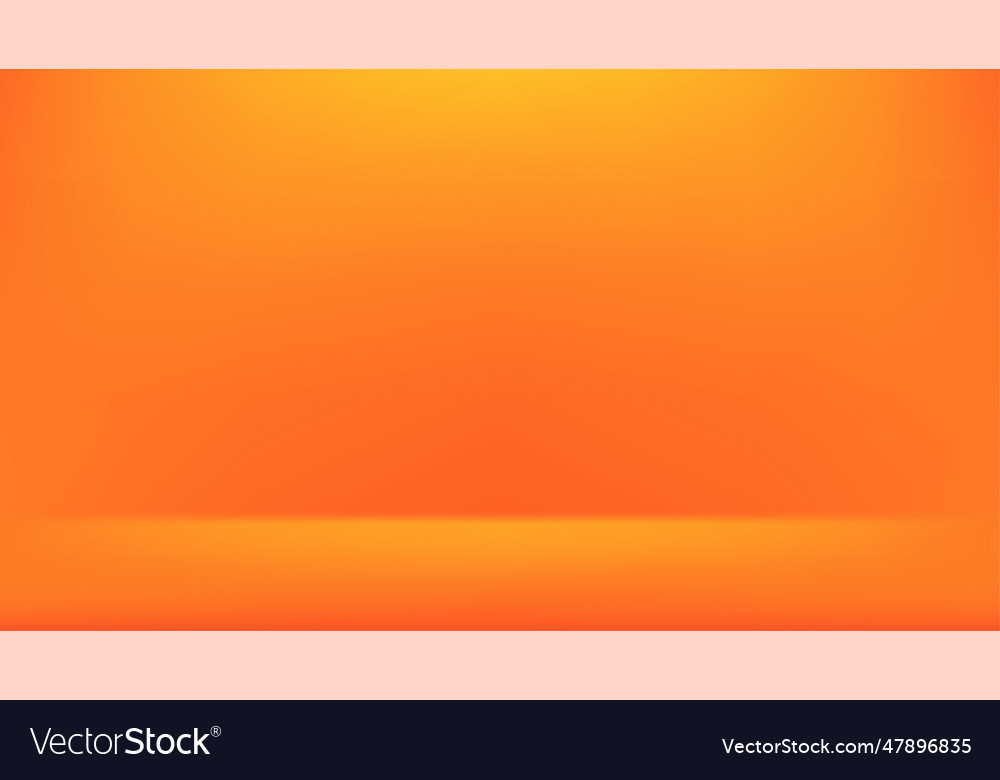 Orange gradient abstract background studio empty