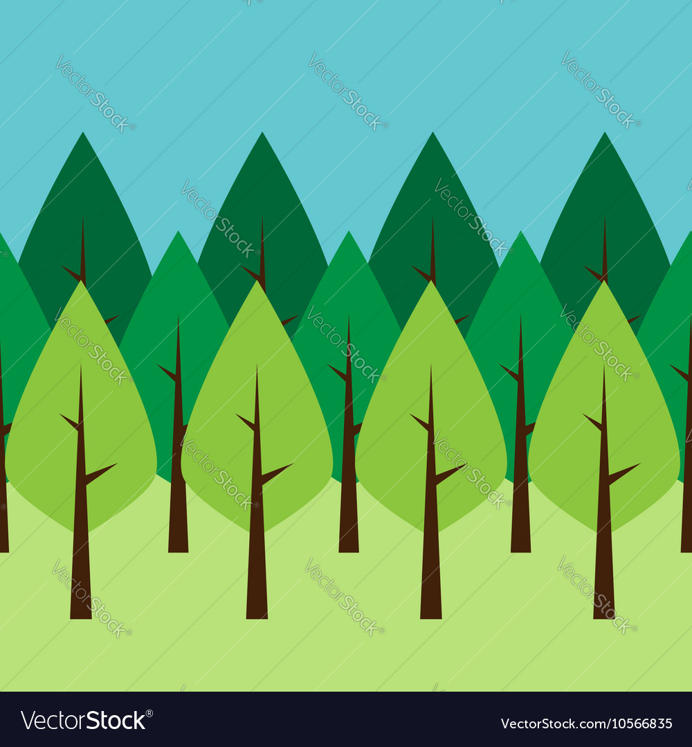 Seamless green trees