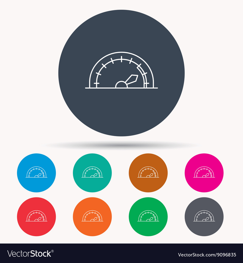 Speedometer icon speed tachometer with arrow