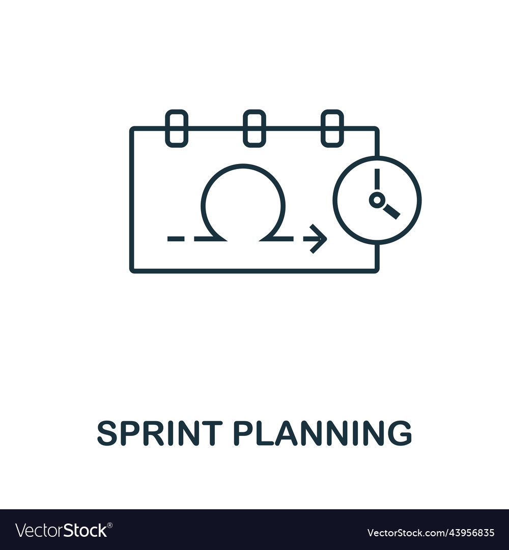 Sprint planning icon simple element from agile