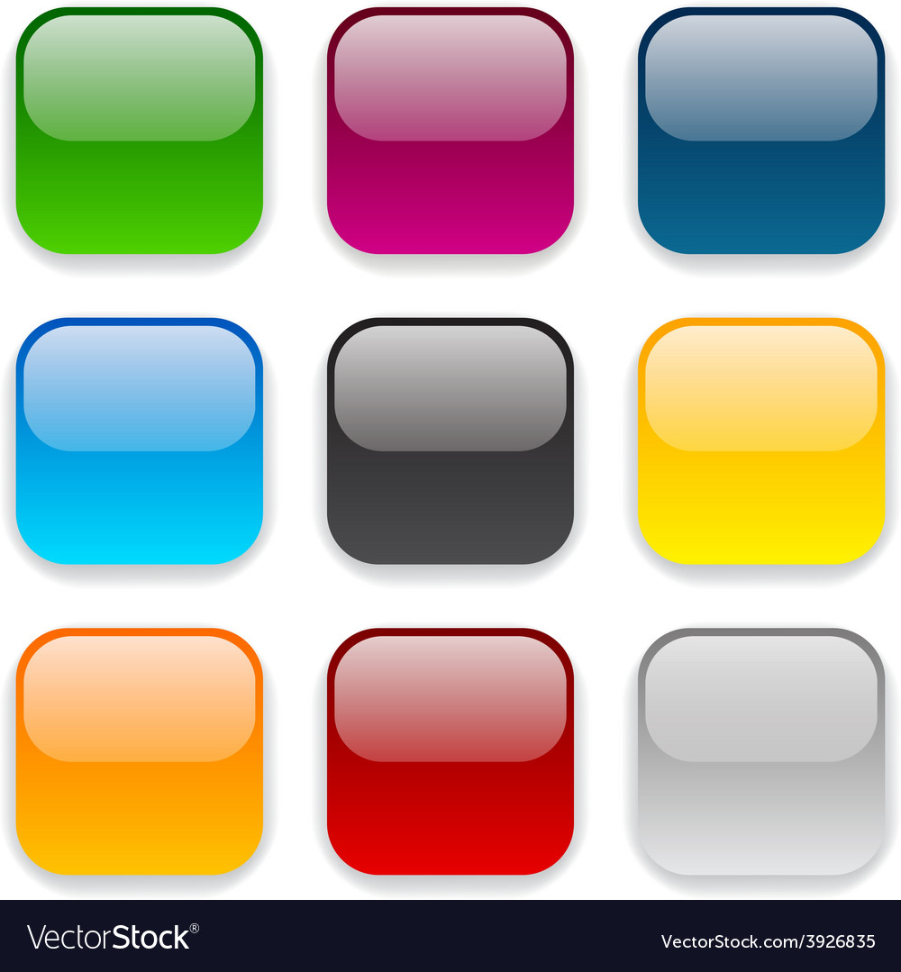 Square color icons Royalty Free Vector Image - VectorStock