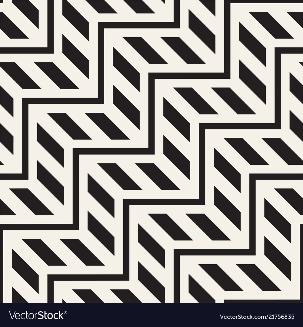 Zigzag Line Pattern - Monochrome