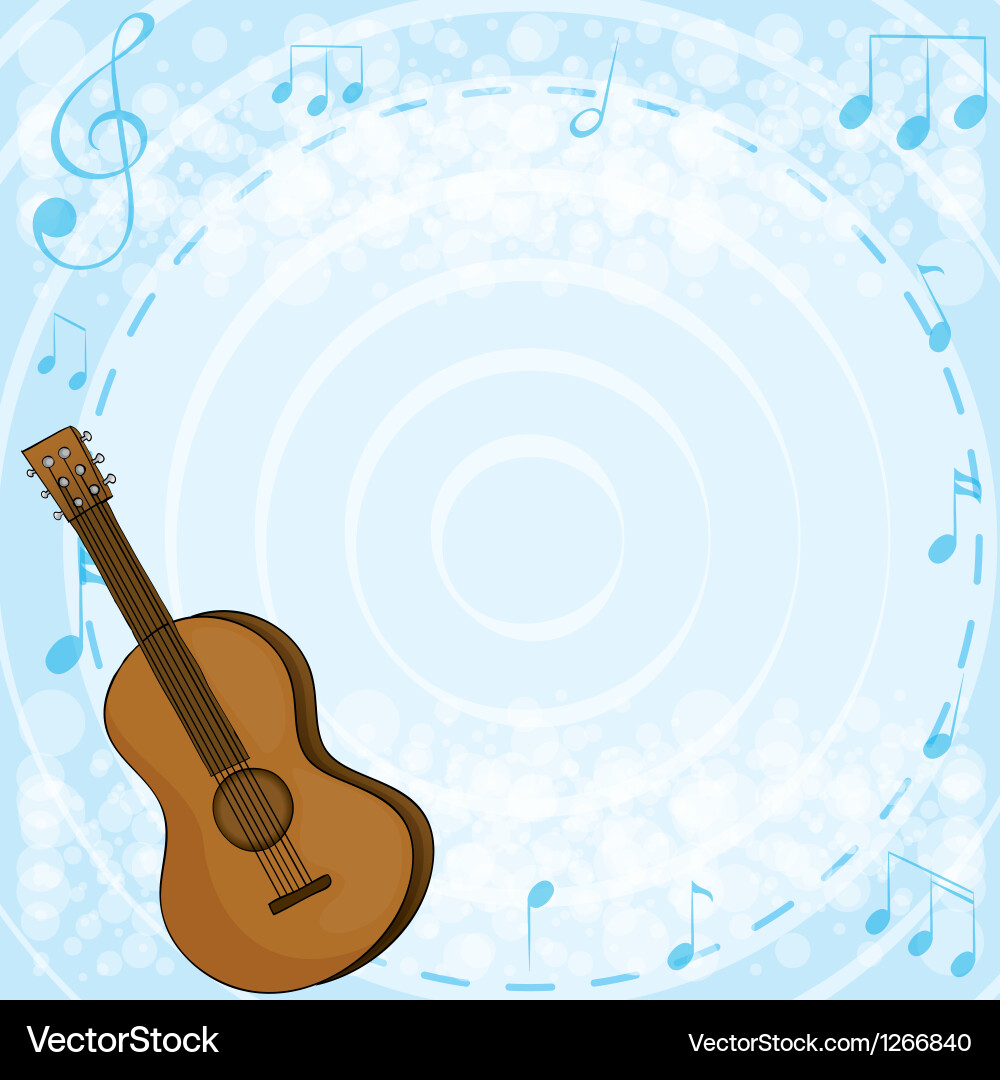 A brown classical guitar Royalty Free Vector Image