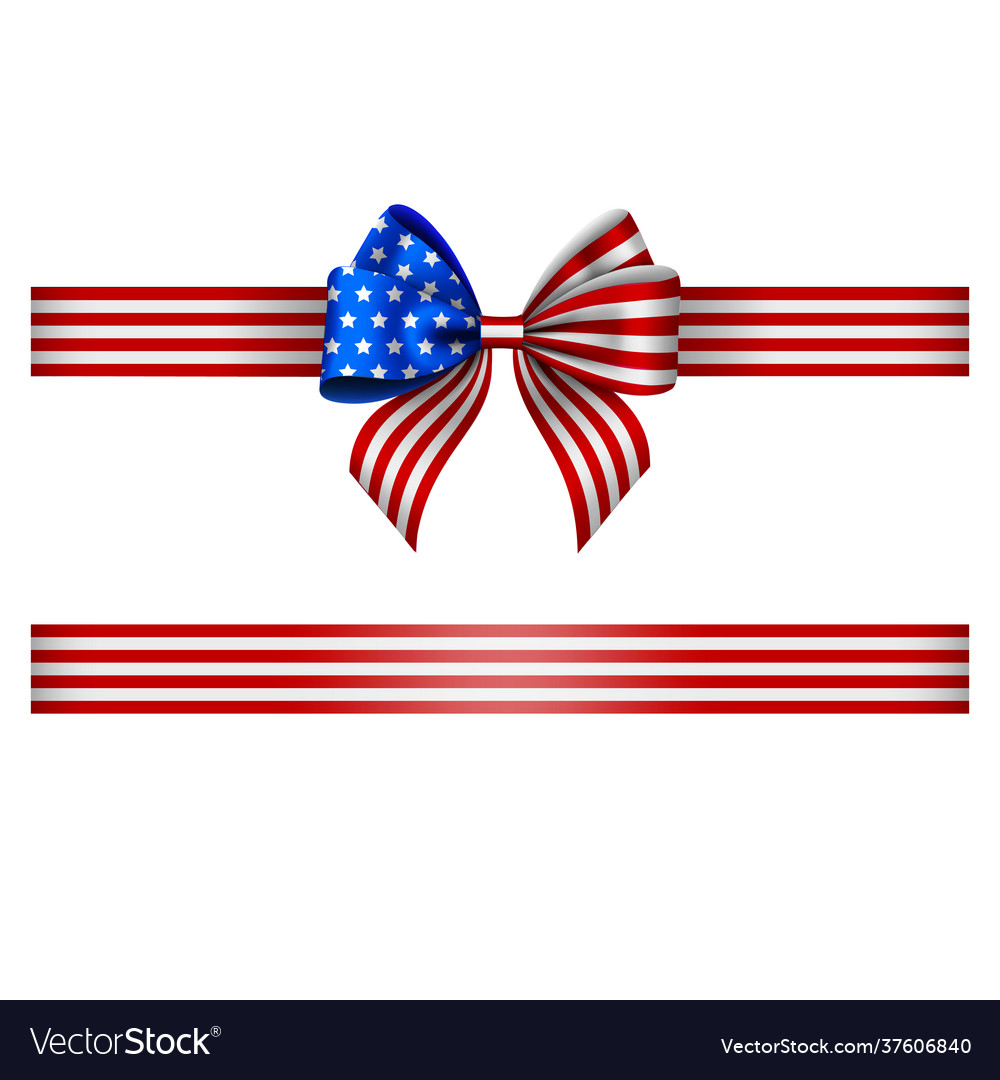 American bow and ribbon