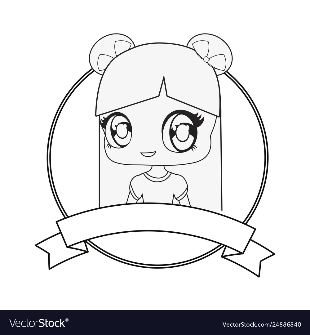 Anime girl icon Royalty Free Vector Image - VectorStock