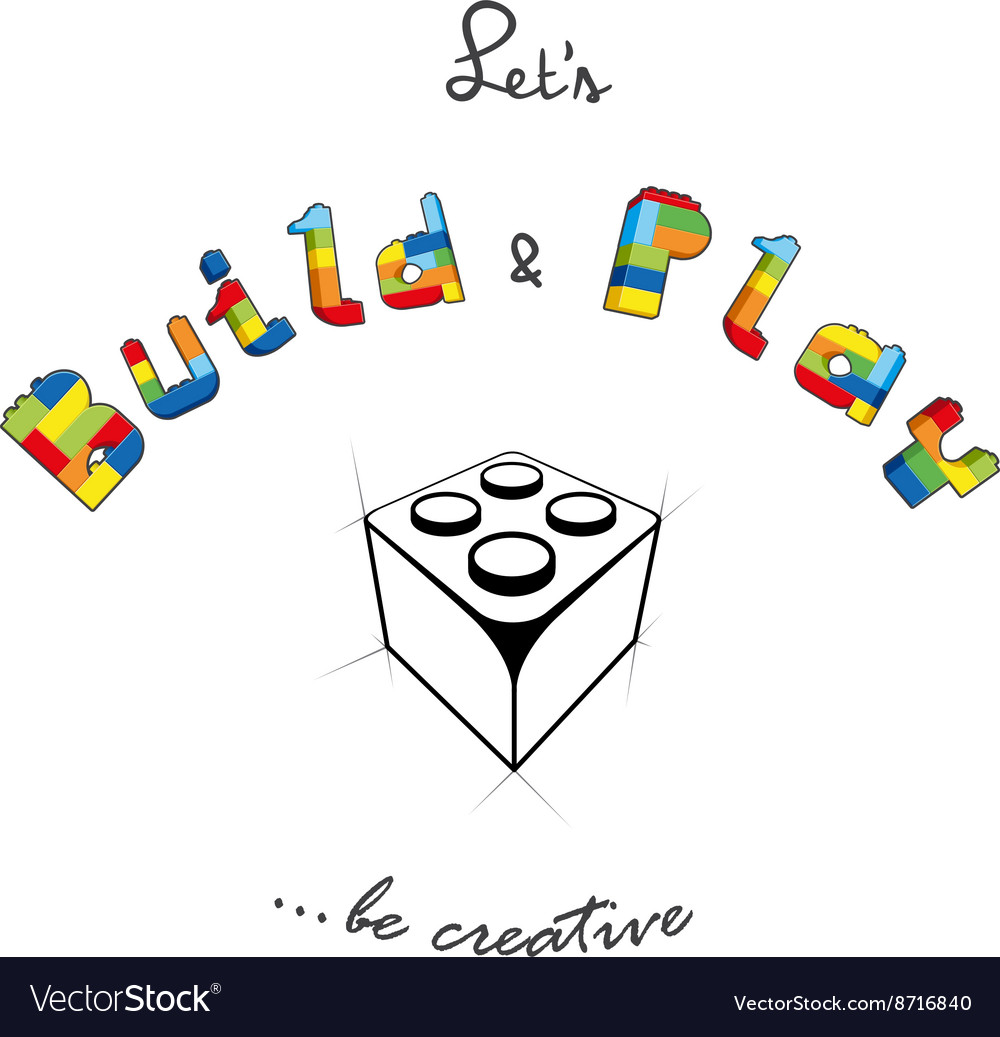 Build and play text created from bricks