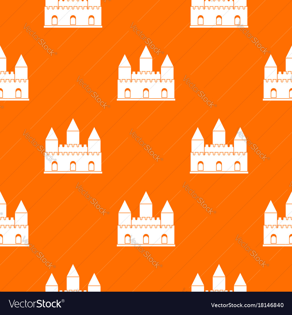 Castle tower pattern seamless Royalty Free Vector Image