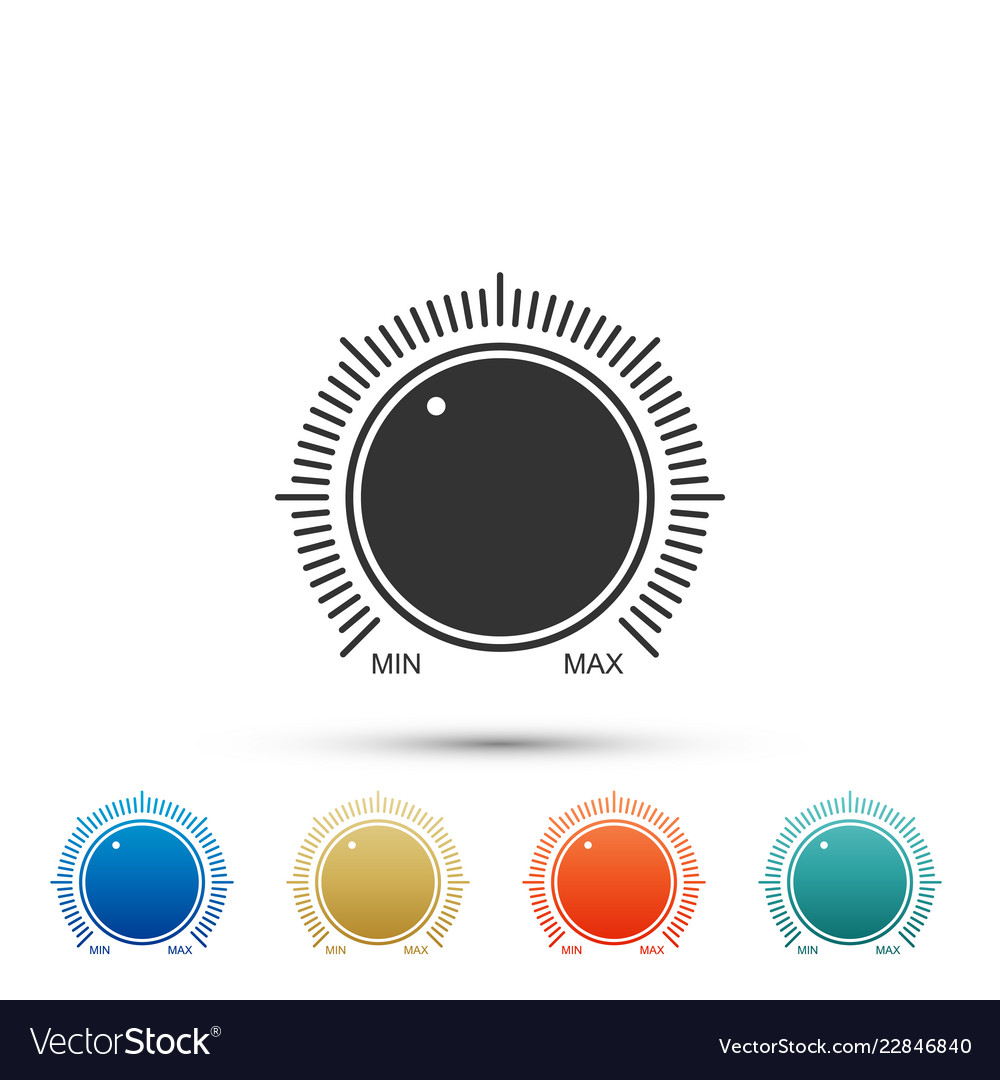 Dial knob level technology settings icon isolated Vector Image