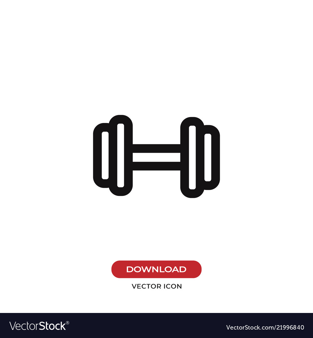 Dumbbell icon Royalty Free Vector Image - VectorStock