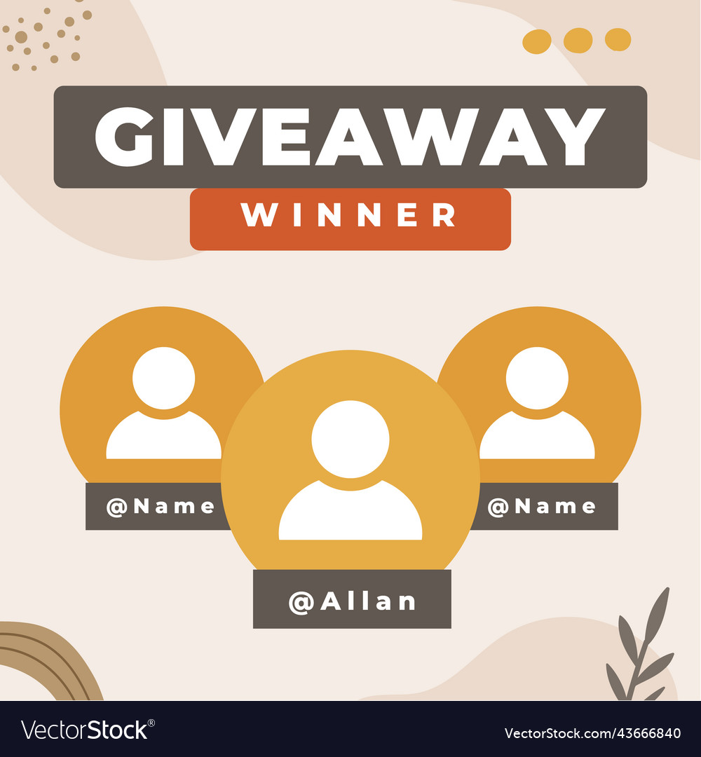 Flat design giveaway instagram template