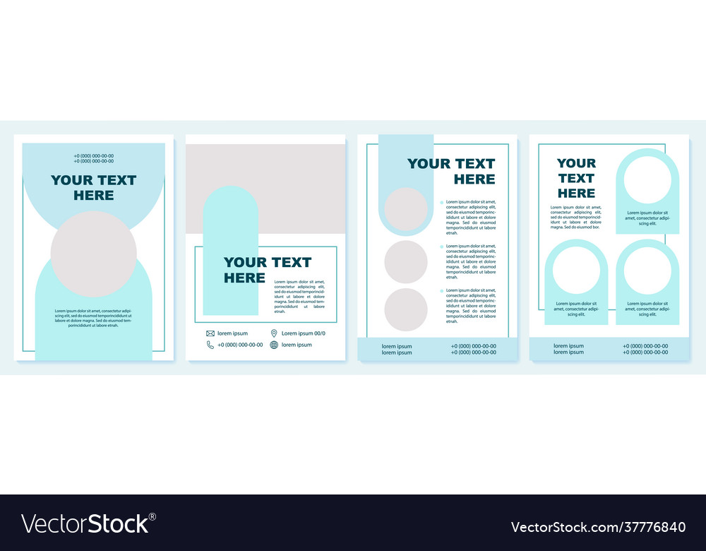 Information on business blue brochure template Vector Image