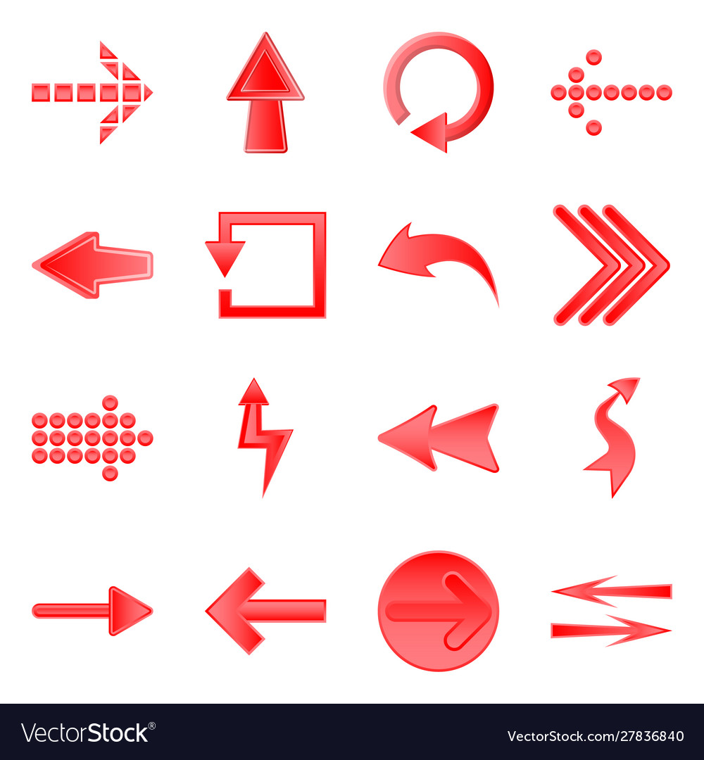 Isolated object element and arrow logo set