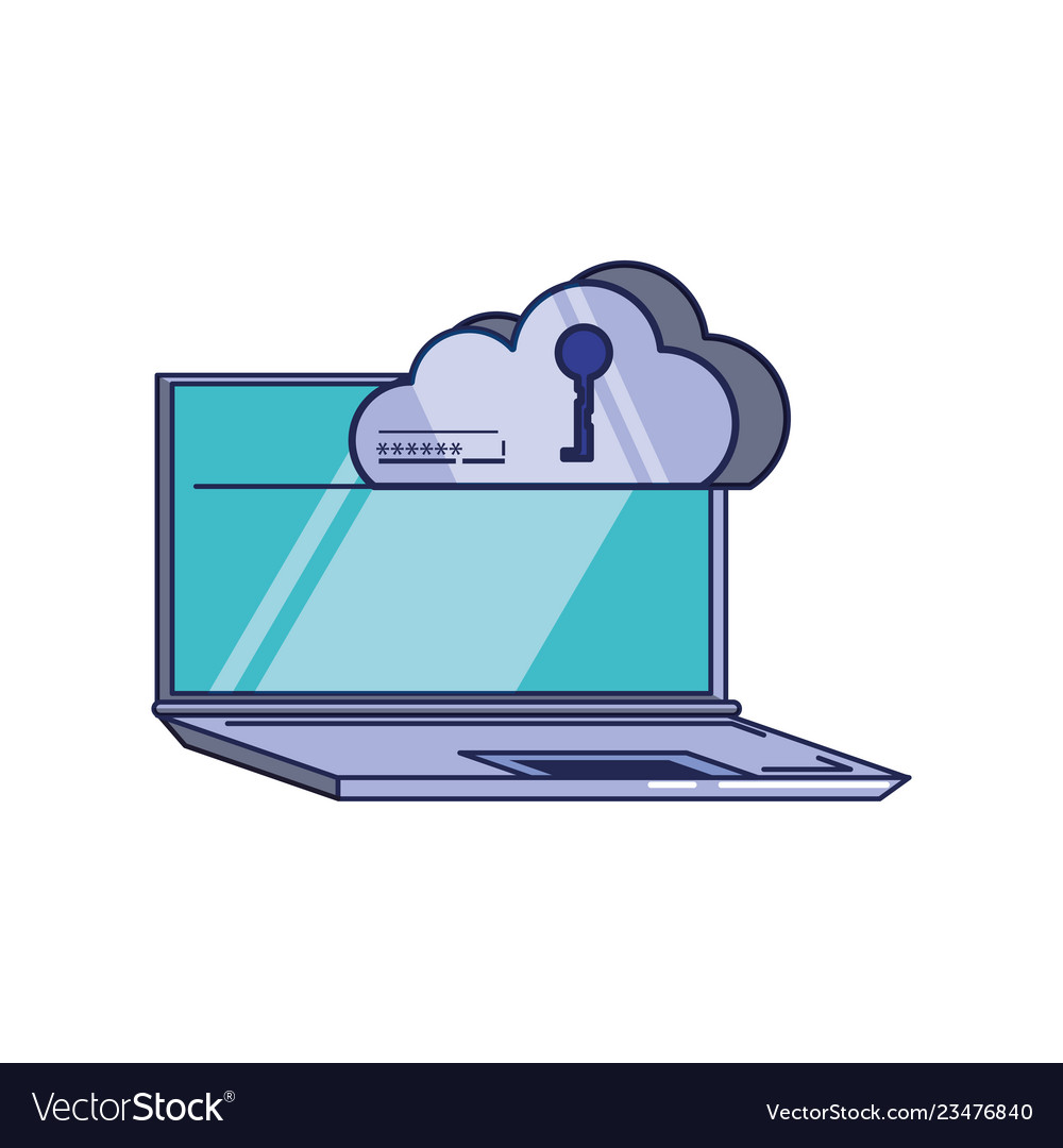 Laptop computer with cloud computing and key