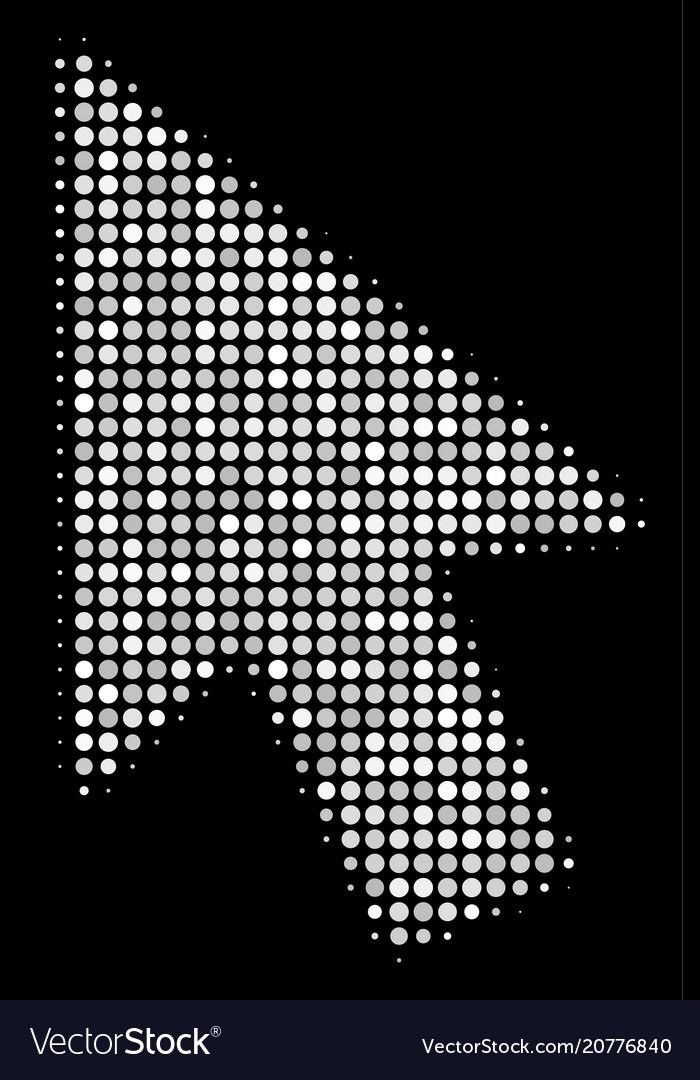Mouse cursor halftone icon