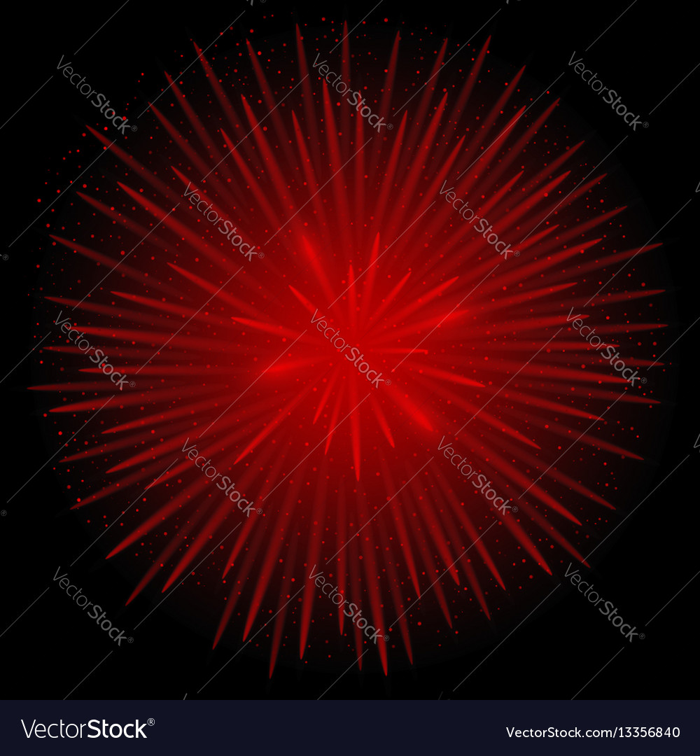 Red Fireworks Display