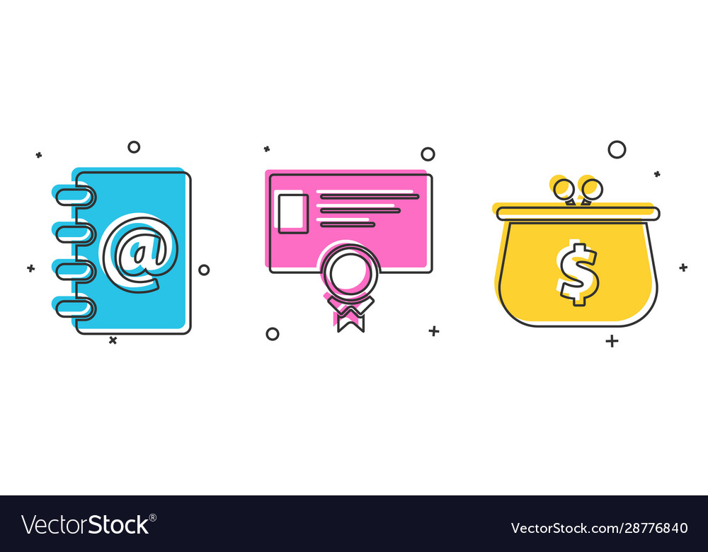Set address book certificate template and wallet