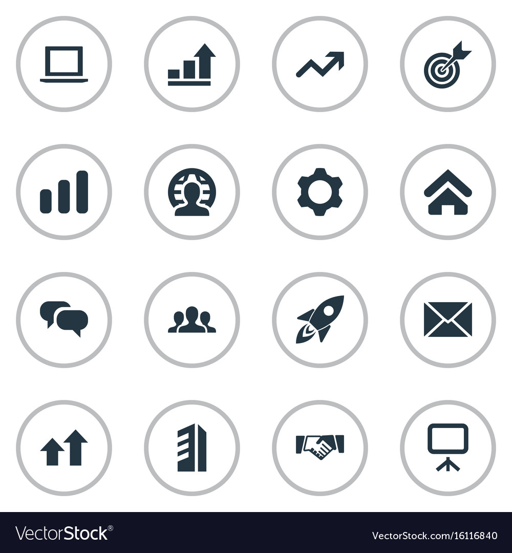 Set of simple startup icons
