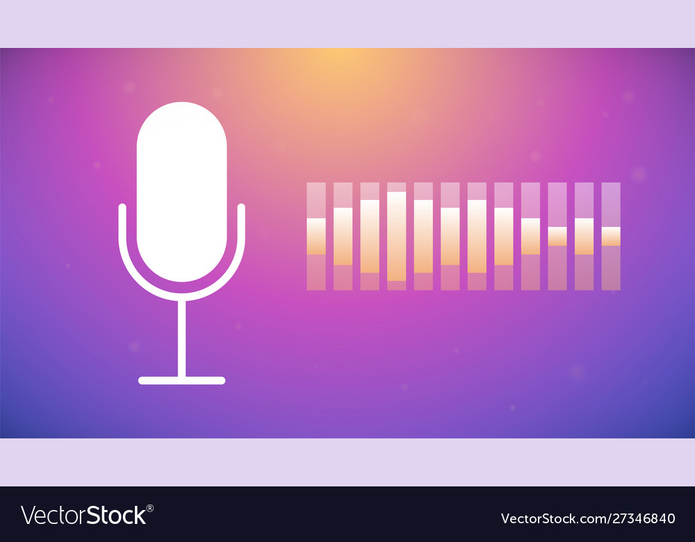 Voice recognition concept gradient background