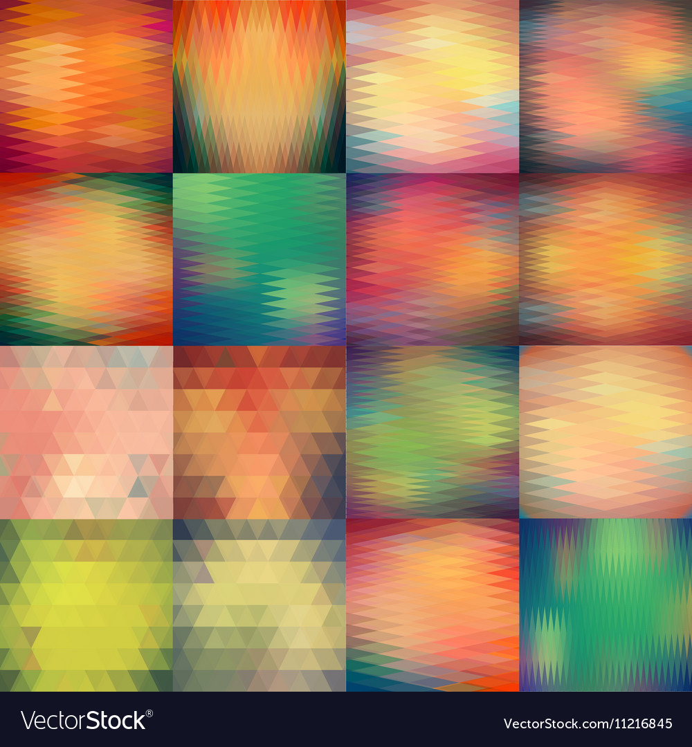 Abstract triangle pattern set geometric
