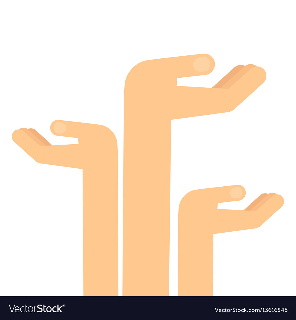 Arms extended upward Royalty Free Vector Image