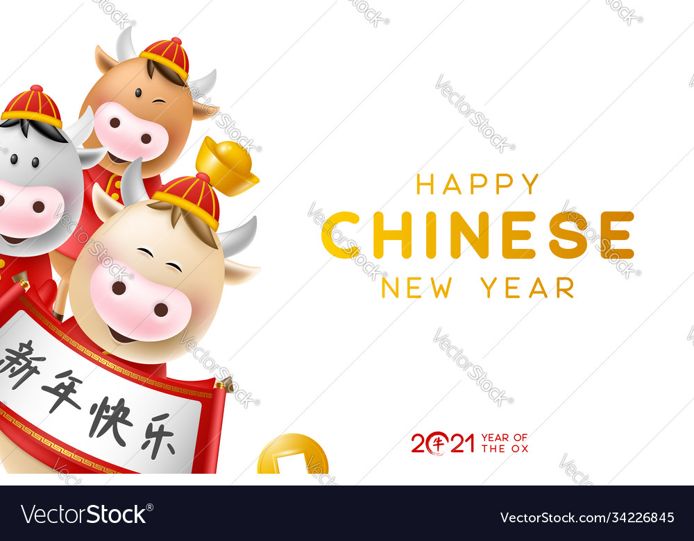 Chinese new year greeting card vector image Chinese new year greeting card
