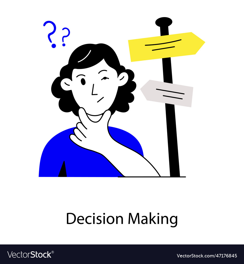 Decision making Royalty Free Vector Image - VectorStock