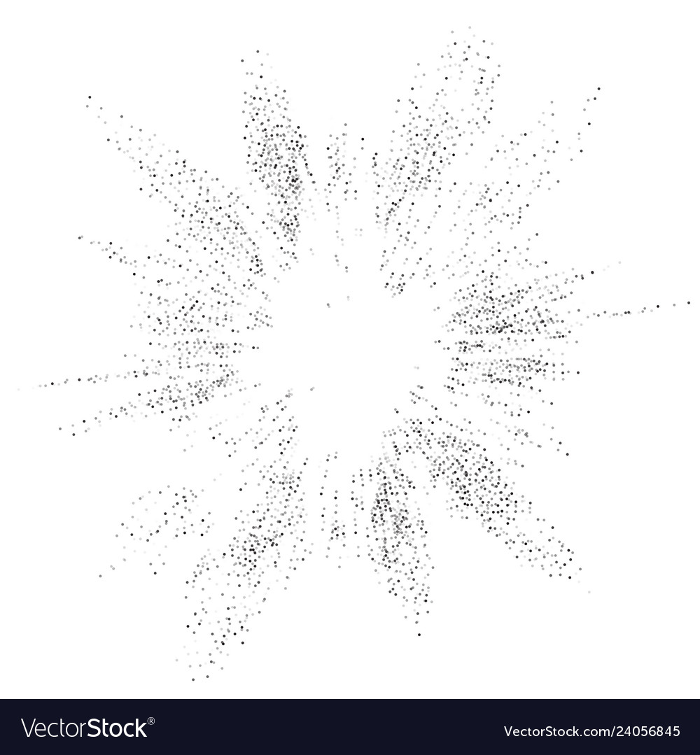 Digital burst pattern with multiple dots vector image Digital burst pattern with multiple dots