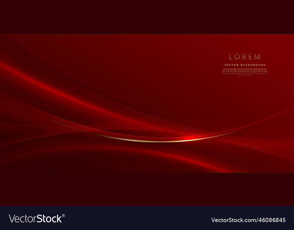 Dynamic Red Curved Abstract Shape