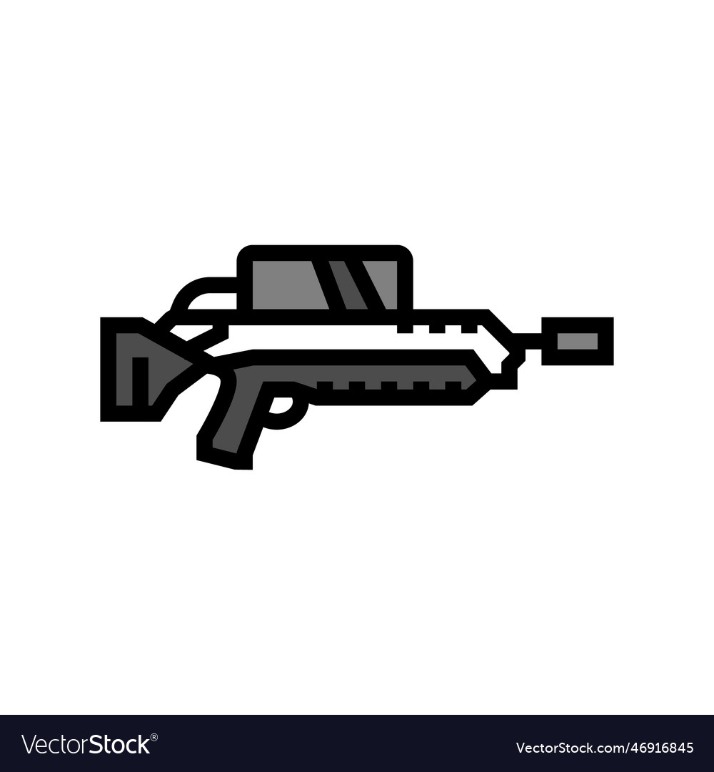 Flamethrower weapon war color icon Royalty Free Vector Image