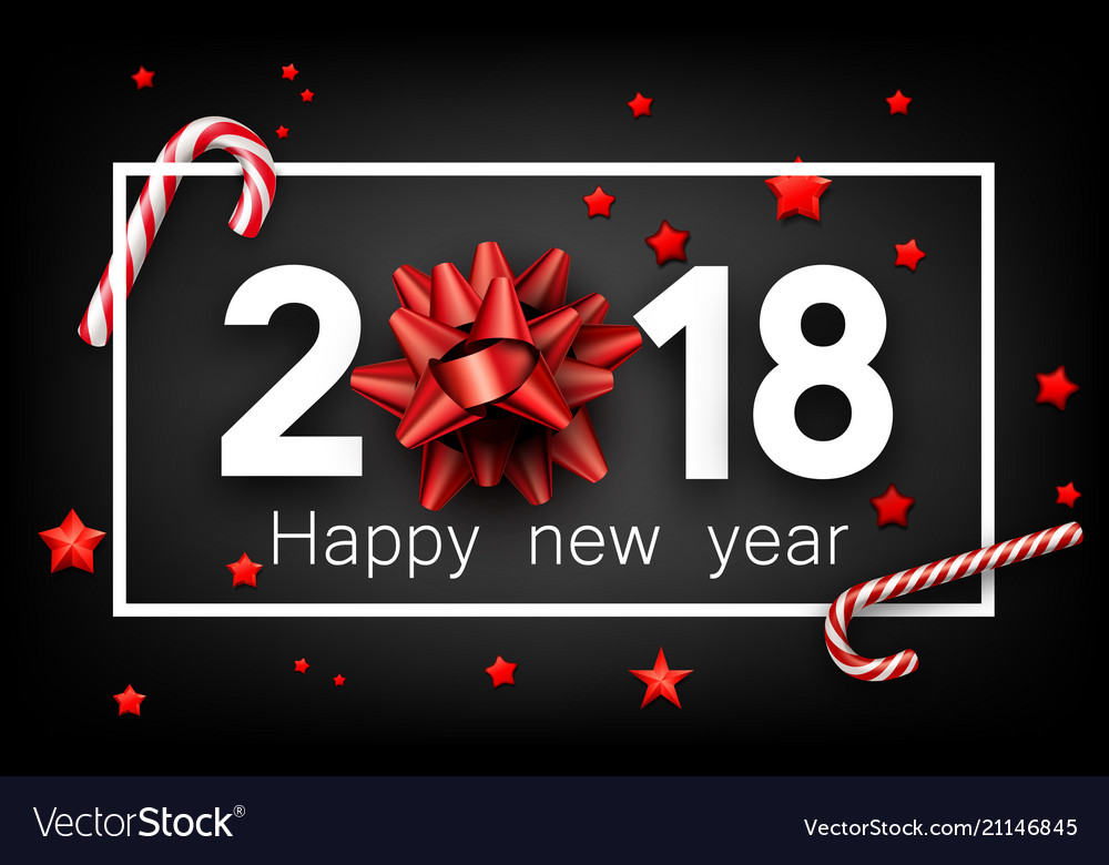 Grey 2018 happy new year background