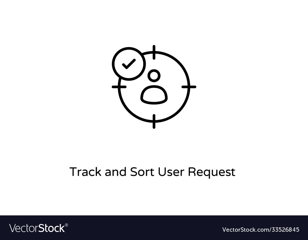Linear track and sort use icon in logotype vector image Linear track and sort use icon in logotype