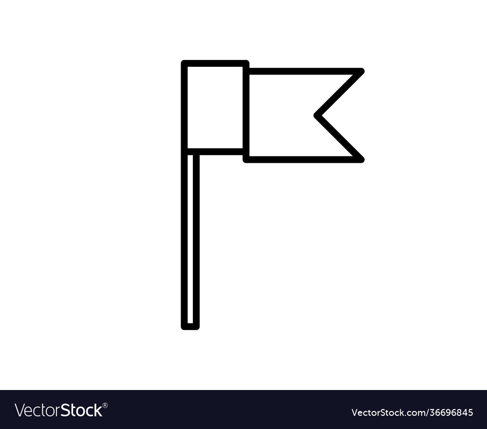 Map location flag pin icon thin line for web