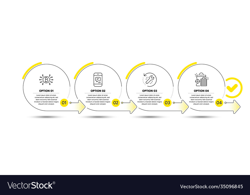 Message recovery tool and bitcoin system icons vector image Message recovery tool and bitcoin system icons