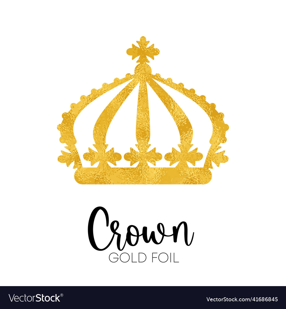 Queens or kings crown logo golden corona Vector Image Queens or kings crown logo golden corona