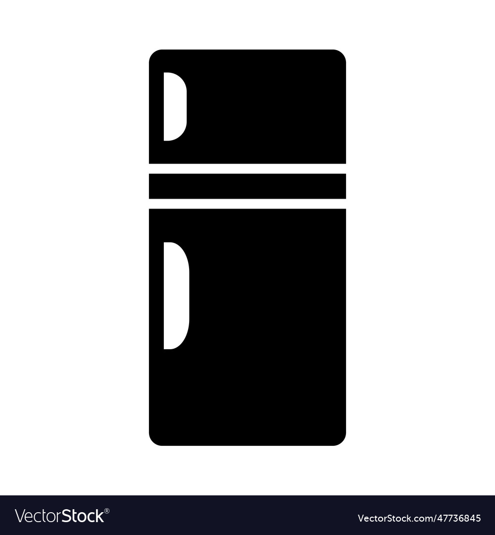 Refrigerator glyph icon for personal Royalty Free Vector