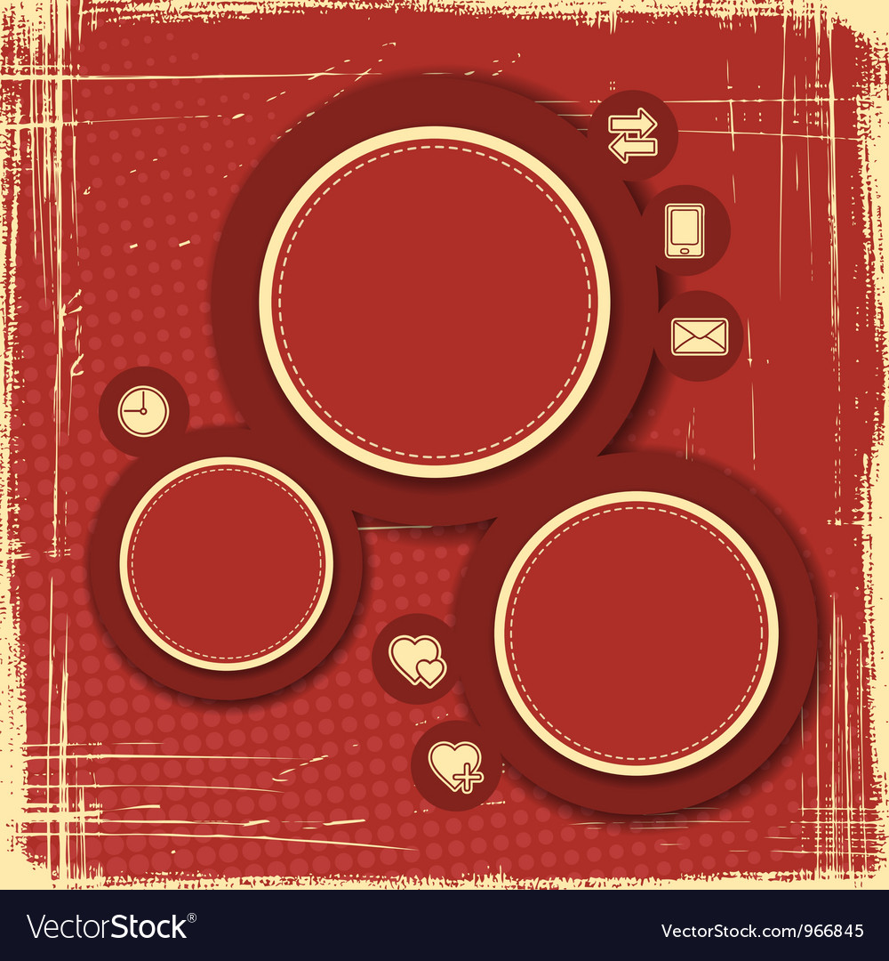 Retro style website template design frame