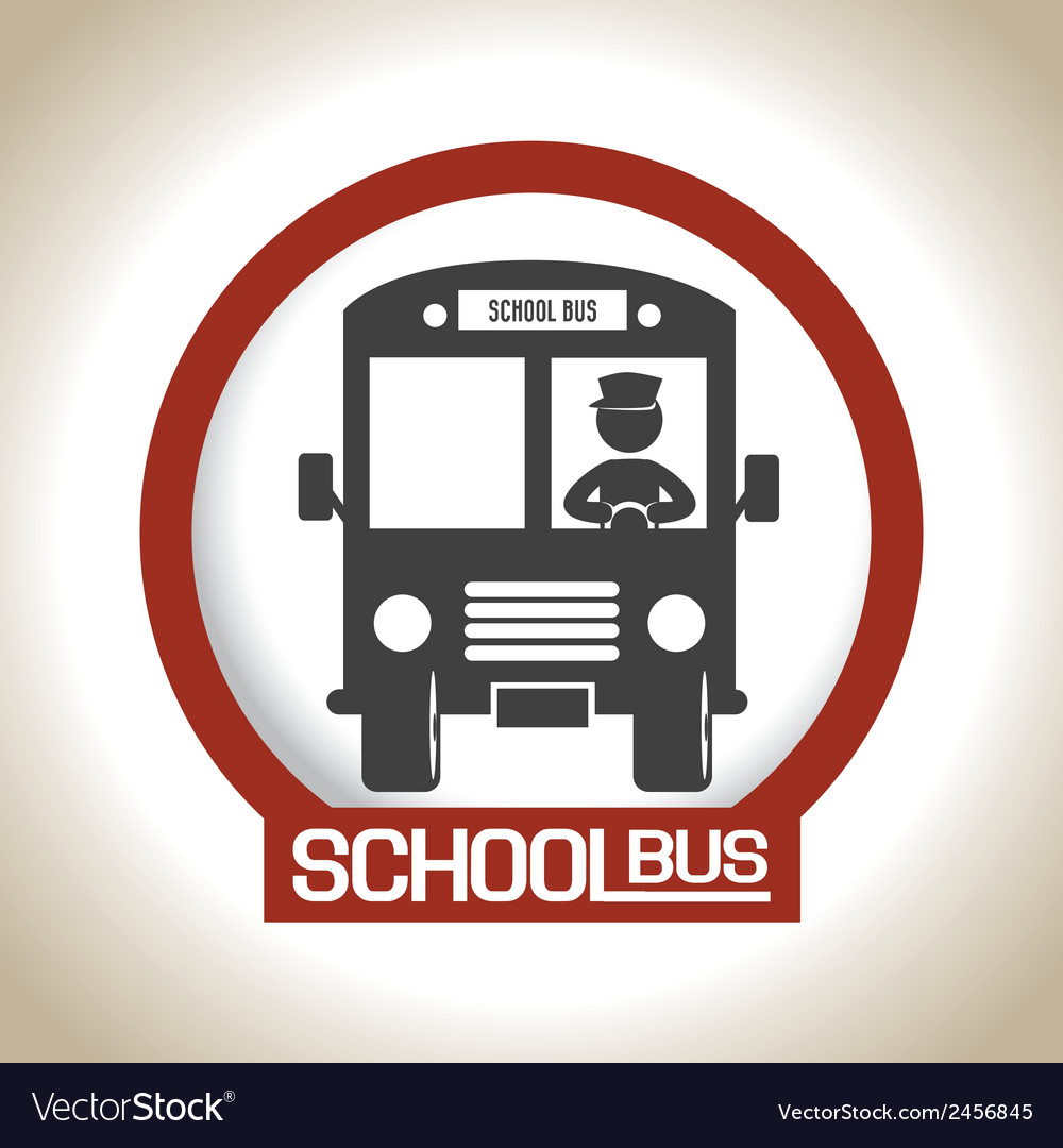 School bus over beige background