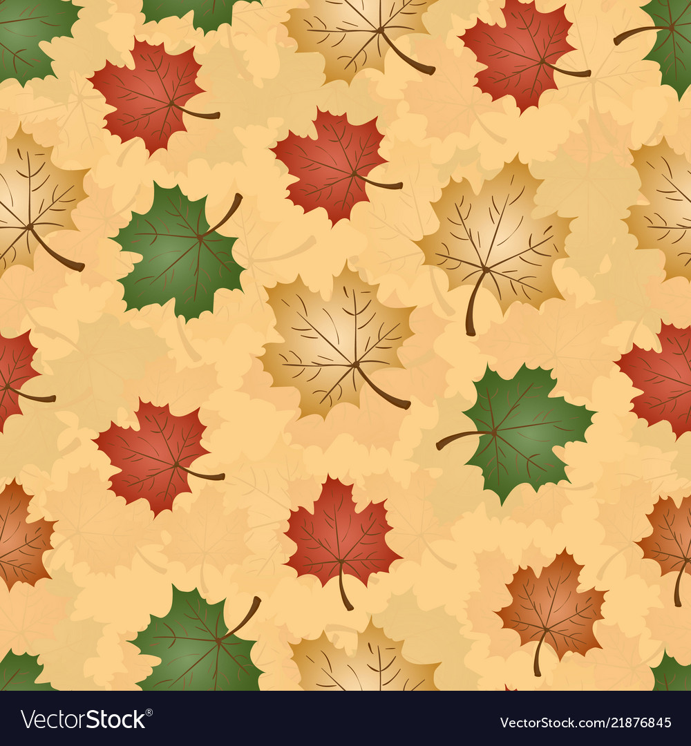 Seamless pattern on the theme of autumn maple