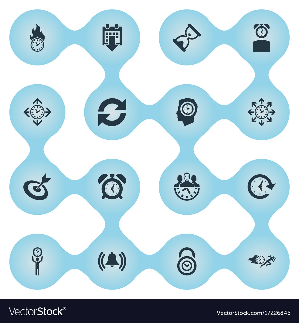 Set of simple time icons