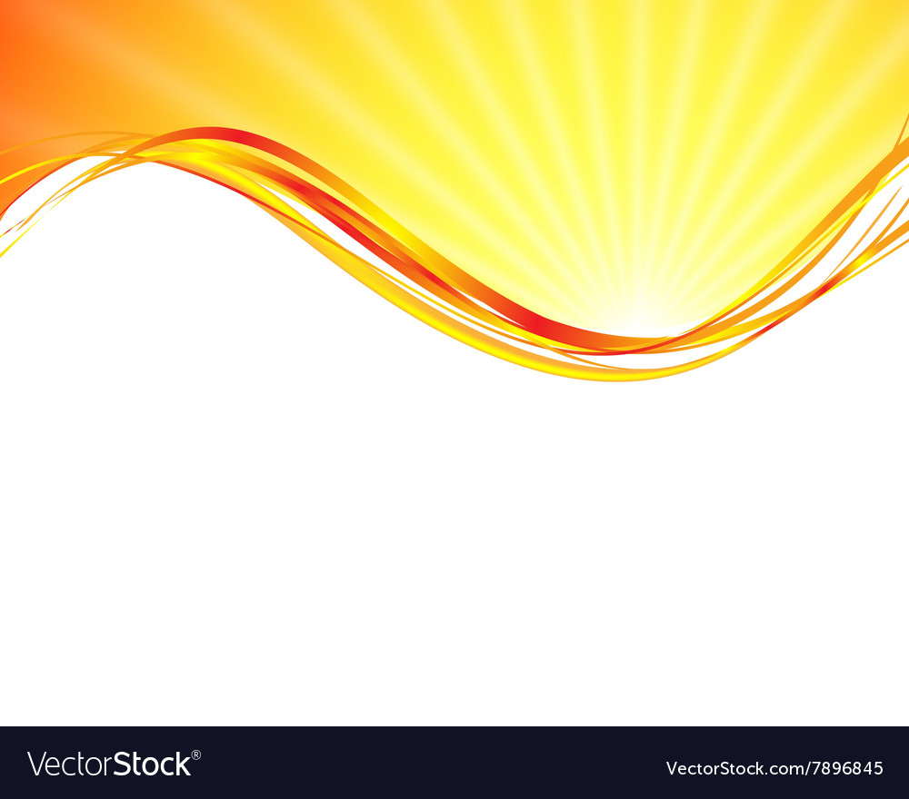 Sun on yellow background Royalty Free Vector Image