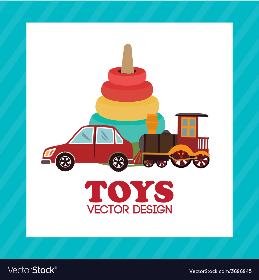 Toys design over blue background