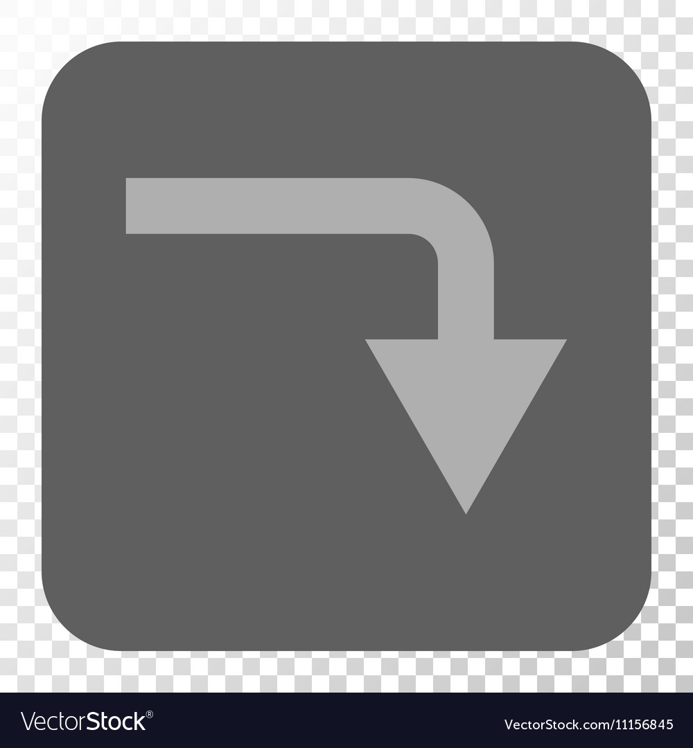 Turn down rounded square button