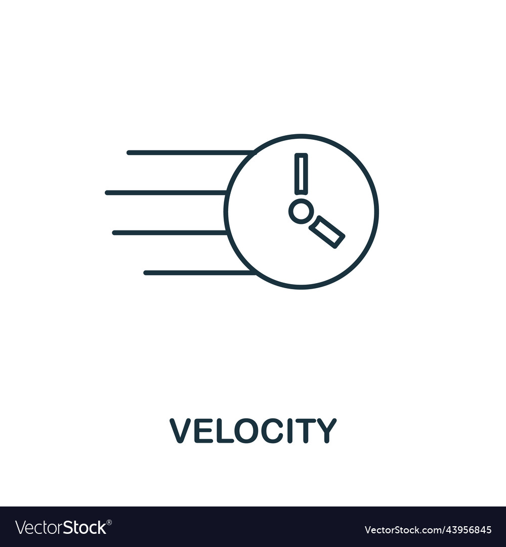 Velocity icon simple element from agile method