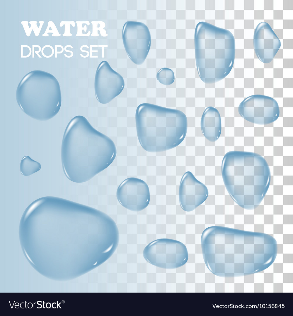 Water drops objects rain on background